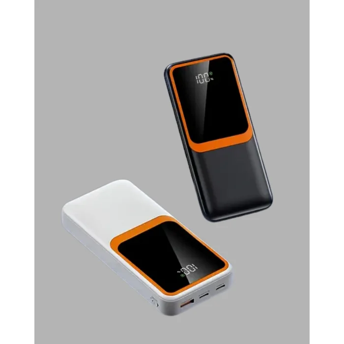 BUĞZ Powerbank 10000 mAh – Çift USB Çıkışlı, Type-C Girişli, Şık Beyaz Tasarım - Lisinya