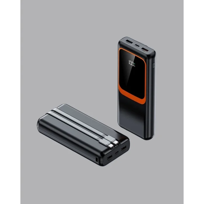 BUĞZ Powerbank 20000 mAh 22.5W Hızlı Şarjlı ve Kompakt Çoklu Kablo Çıkışlı