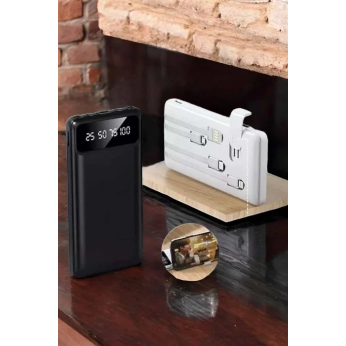 BUĞZ Powerbank 20.000 Mah Dijital Göstergeli LCD Ekran Uzun Pil Ömrü - BUĞZ