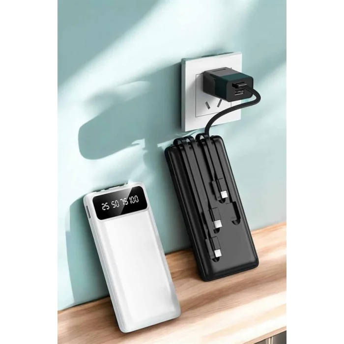 BUĞZ Powerbank 20.000 Mah Dijital Göstergeli LCD Ekran Uzun Pil Ömrü Yeni Nesil - BUĞZ