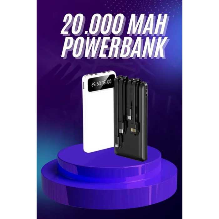 BUĞZ Powerbank 20.000 MAH Hızlı Şarj Özellikli Taşınabilir USB Girişli - Lisinya