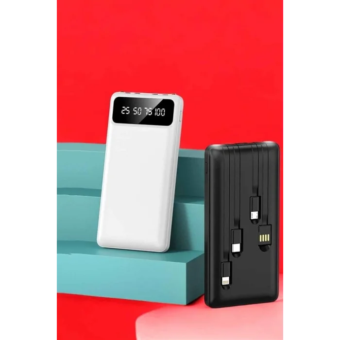 BUĞZ Powerbank 20.000 Mah LCD Ekran USB Lightning Type-C Uyumlu İOS ve Android