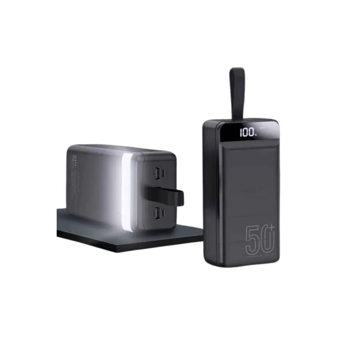 BUĞZ Powerbank 50.000 Mah Dijital Göstergeli Taşınabilir 4 Portlu Hızlı Powerbank - BUĞZ