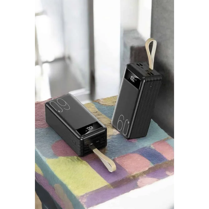 BUĞZ Powerbank 60.000 MAH 4 Portlu Uzun Şarj Süreli Dijital Göstergeli - BUĞZ