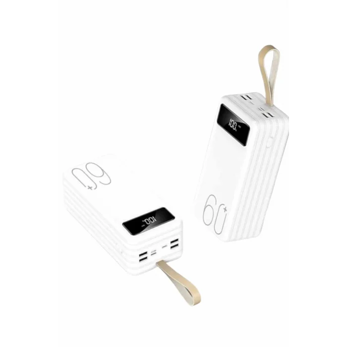 BUĞZ Powerbank 60.000 Mah Taşınabilir Şarj Hızlı El Fenerli Dijital Göstergeli - BUĞZ