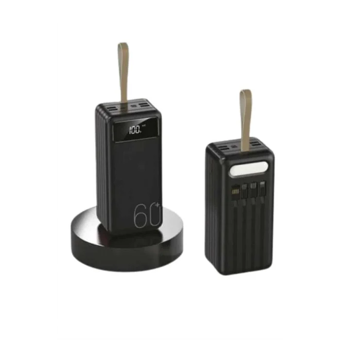 BUĞZ Powerbank 60.000 Mah Taşınabilir Şarj Hızlı El Fenerli Dijital Göstergeli - Lisinya