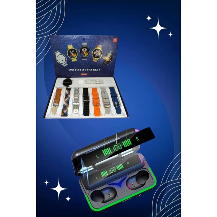 BUĞZ Powerbank Bluetooth Kulaklık Ve Akıllı Saat 7 Kordonlu Metal Kordon Plastik Kordon - BUĞZ