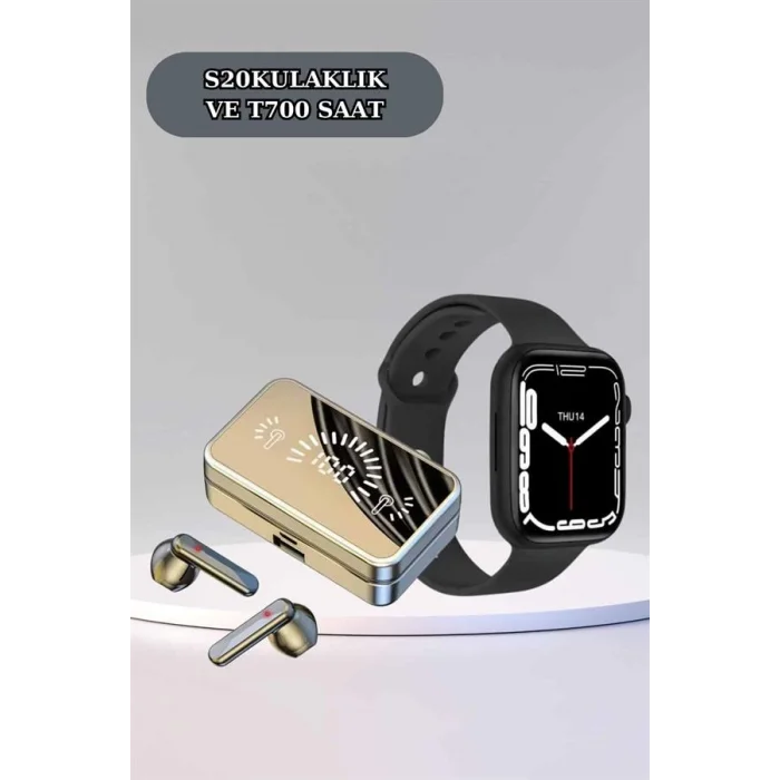 BUĞZ Powerbank Bluetooth Kulaklık Ve Yeni Model Akıllı Saat Seti ANC Özelliği Dokunamatik - BUĞZ