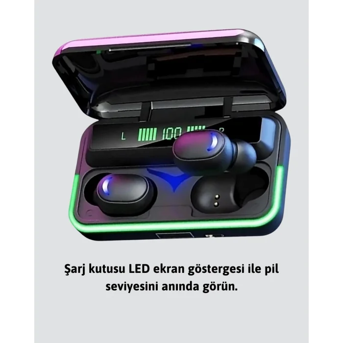  Powerbank Özellikli Bluetooth 5.1 Kulaklık Oyun ve Müzik İçin