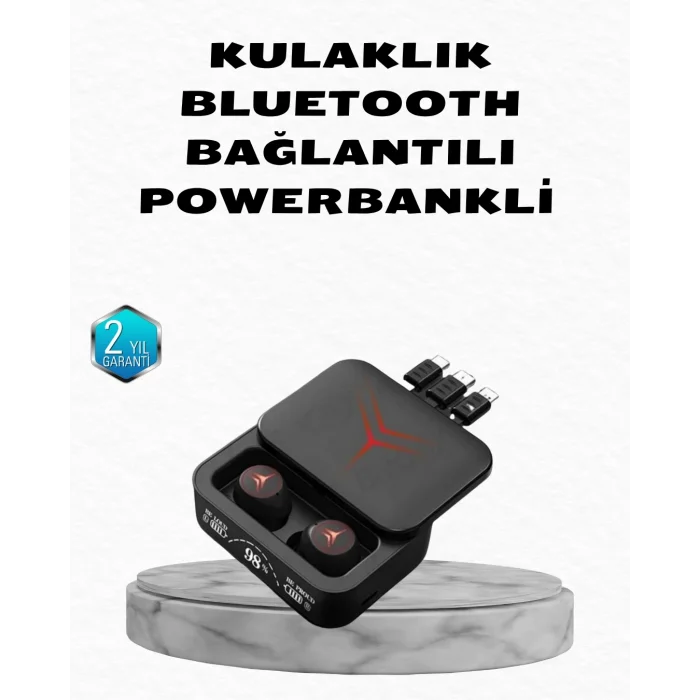 BUĞZ Powerbank Özellikli Bluetooth Kablosuz Kulaklık – Dokunmatik Kontrol, Uzun Pil Ömrü, Ergonomik Tasarım