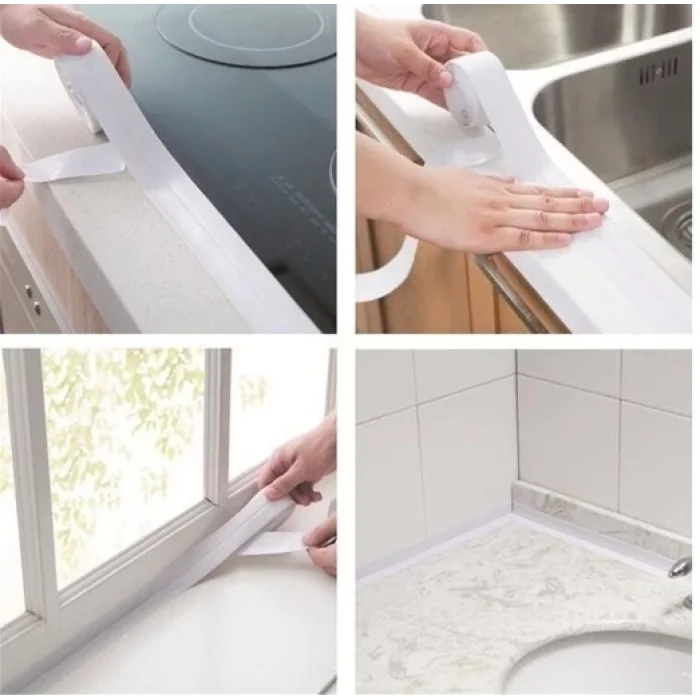 BUĞZ Pratik 145 Gr Beyaz Su Sızdırmaz Lavabo Kenar Bandı (3.2m)