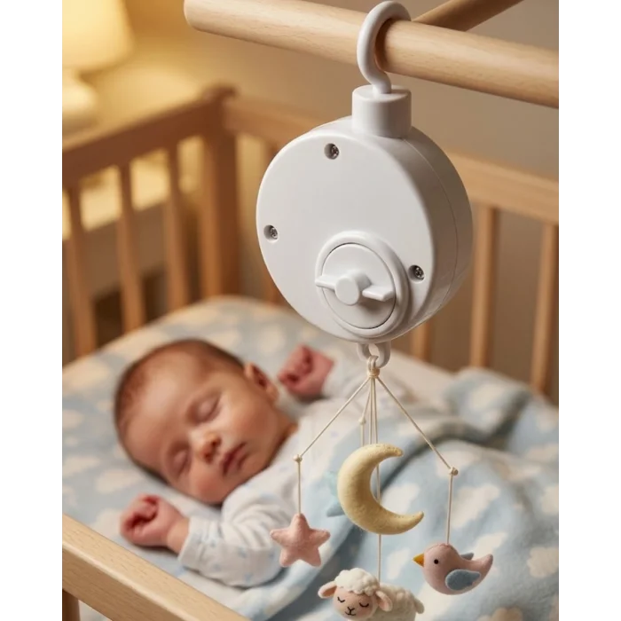 BUĞZ Pratik Bebek Uyutucu Müzikli Mekanik Müzik Kutusu Asılabilir Bebek Aksesuarı