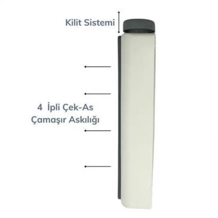  Pratik Çamaşır Kurutma Portatif Yeni Nesil Çek As Kolay Askılık 4 İpli Çamaşır Askılığı