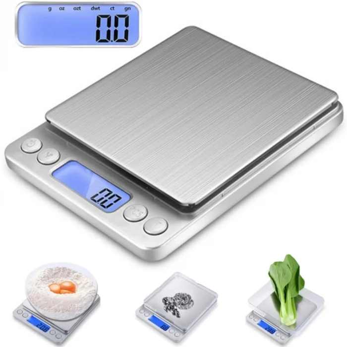 BUĞZ Pratik Dijital Hassas Mutfak Terazisi Hassas Tartı 2000 Gr./0.1 Gr. Hassasiyet