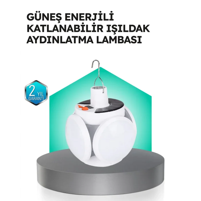 BUĞZ Pratik Katlanabilir Solar LED Aydınlatma Lambası