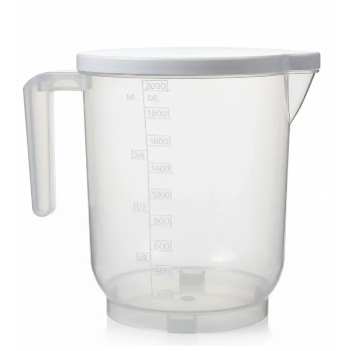 BUĞZ Pratik Mutfak Ölçü Kabı - 2 Litre Dereceli Şeffaf Hazne BPA Free