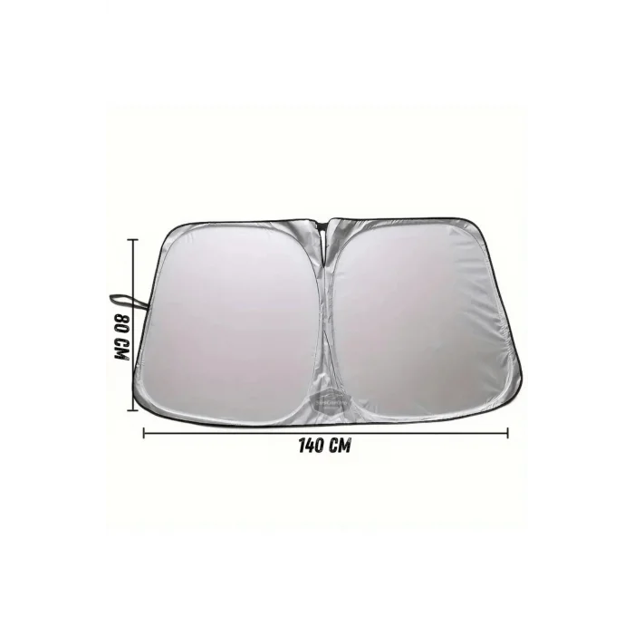 BUĞZ Premium Katlanır Oto Ön Arka Cam Güneşliği Metalize Isı Yalıtımlı Çantalı 150x70cm