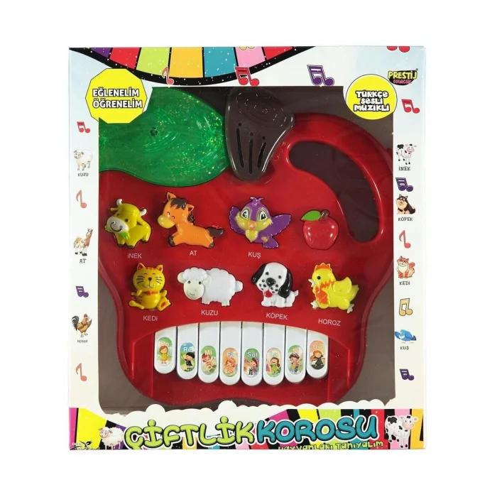 BUĞZ Prestij Kutulu Hayvanlı Pilli Elmalı Piano