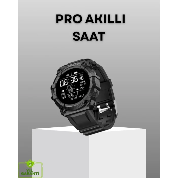 BUĞZ Pro Bluetooth Akıllı Saat – Kalp Atış, Kan Basıncı ve Uyku Takibi