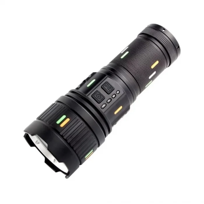 BUĞZ Pro F-3001 Alüminyum Tg Led Güç Göstergeli Type-c Şarjlı El Feneri 100 W