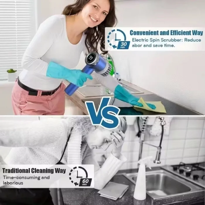 BUĞZ Profesyonel 5’i 1 Arada Şarjlı Temizlik Fırçası