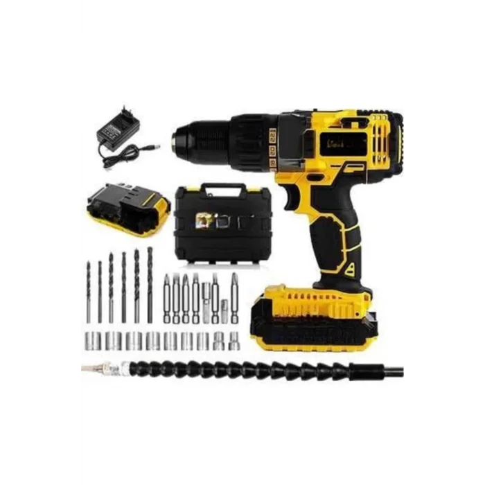 BUĞZ Profesyonel Çift Bataryalı Akülü Vidalama Şarjlı Matkap 24 Parça