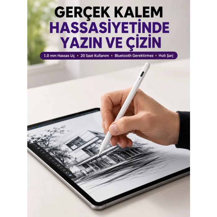 BUĞZ Profesyonel Dijital Kalem – Hassas Eğim Sensörü ve Uzun Süreli Kullanım Yeni Nesil