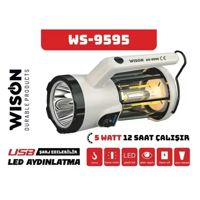 BUĞZ Profesyonel El Feneri &amp; Kamp Lambası | 5w Bx40