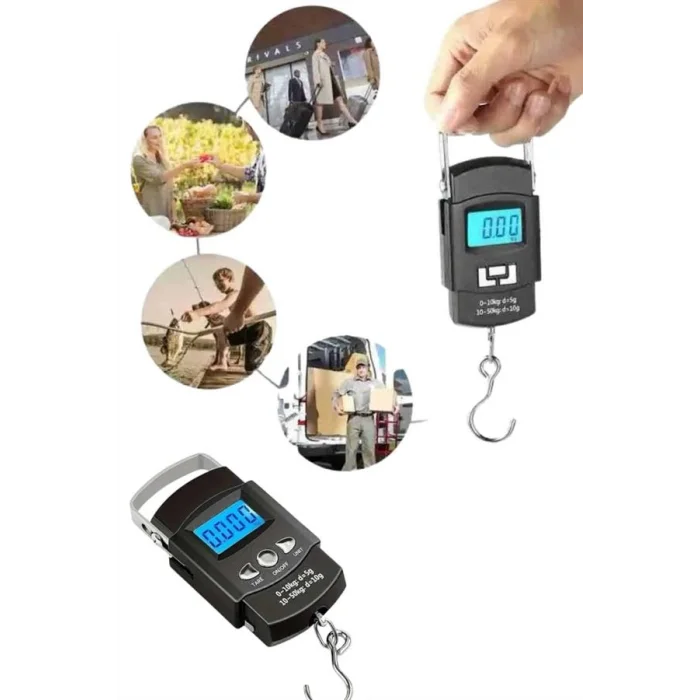 BUĞZ Profesyonel El Terazisi El Kantarı 50 Kg Dijital Göstergeli Tartı - BUĞZ