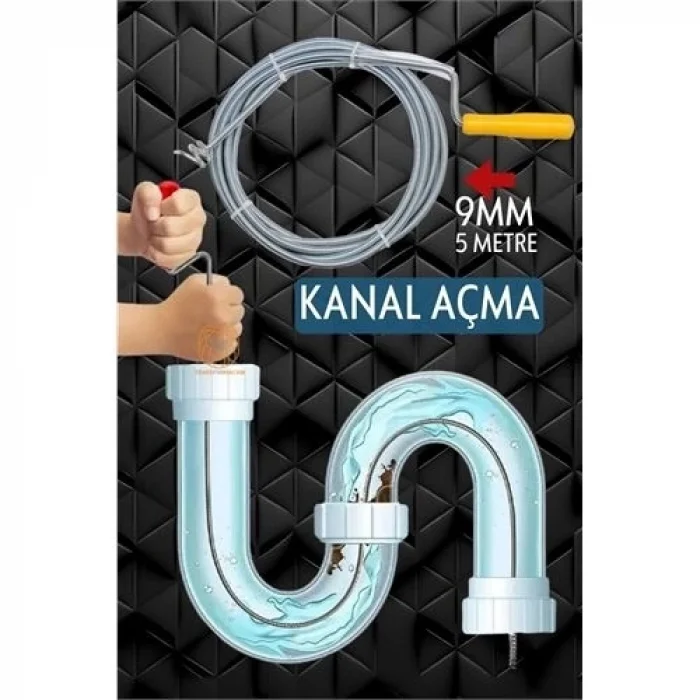 BUĞZ Profesyonel Kanal Açma Sprali Kanal Gider Tıkanık Açıcı 5 mt
