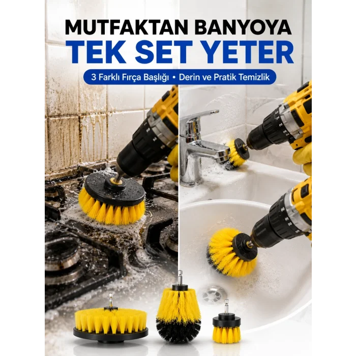 BUĞZ Profesyonel Matkap Ucu Temizlik Fırçası 3’lü Set