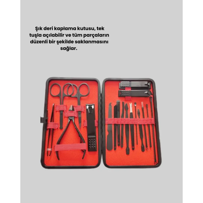 BUĞZ Profesyonel Paslanmaz Çelik Manikür & Pedikür Seti - Lisinya