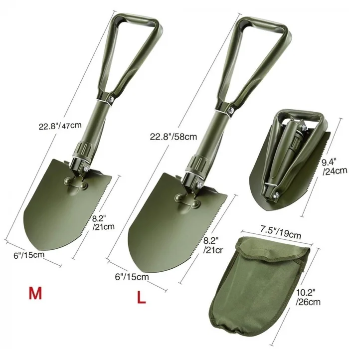 BUĞZ Profesyonel Portatif Katlanabilir Kürek ( Orta Boy 59 Cm )