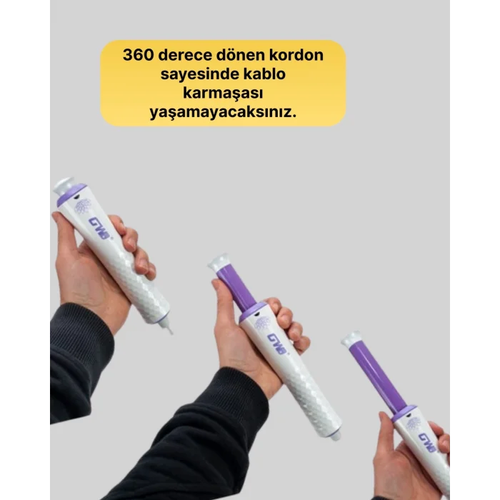  Profesyonel Saç Kıvırma Makinesi – 32 mm Geniş Bukle Maşası