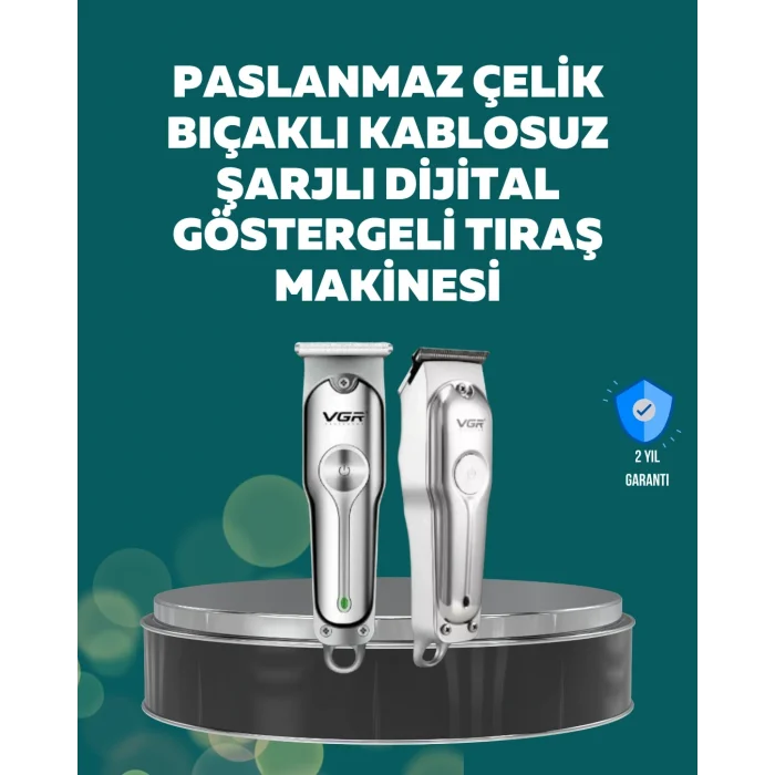 BUĞZ Profesyonel Saç ve Sakal Kesme Makinesi – Şarjlı, Sessiz Motor, Ayarlanabilir Tarak