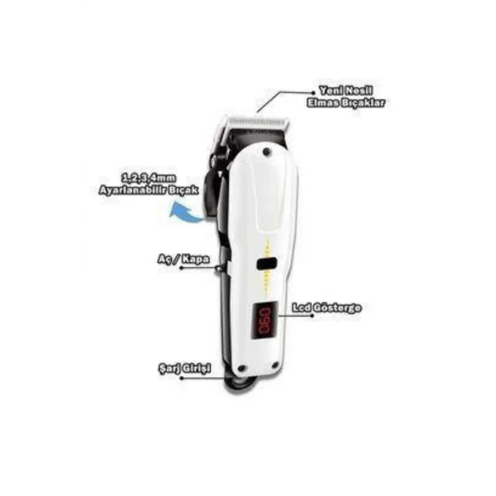 BUĞZ Profesyonel Şarjlı Tıraş Makinesi Turbo Kablosuz Saç Kesme Makinesi - BUĞZ