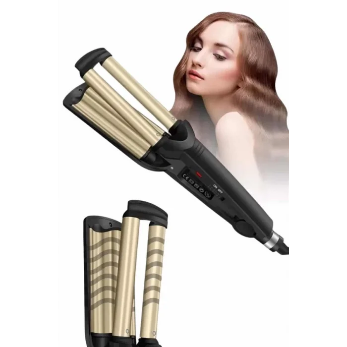  Profesyonel Seramik Kaplama Saç Şekillendirici Wag Maşa Isı Ayarlı