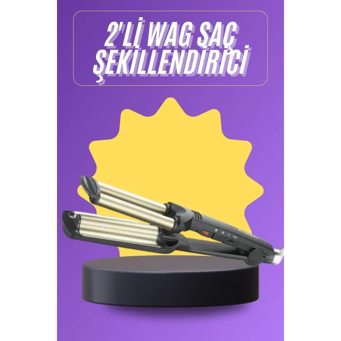 Profesyonel Seramik Kaplama Saç Şekillendirici Wag Maşa Isı Ayarlı
