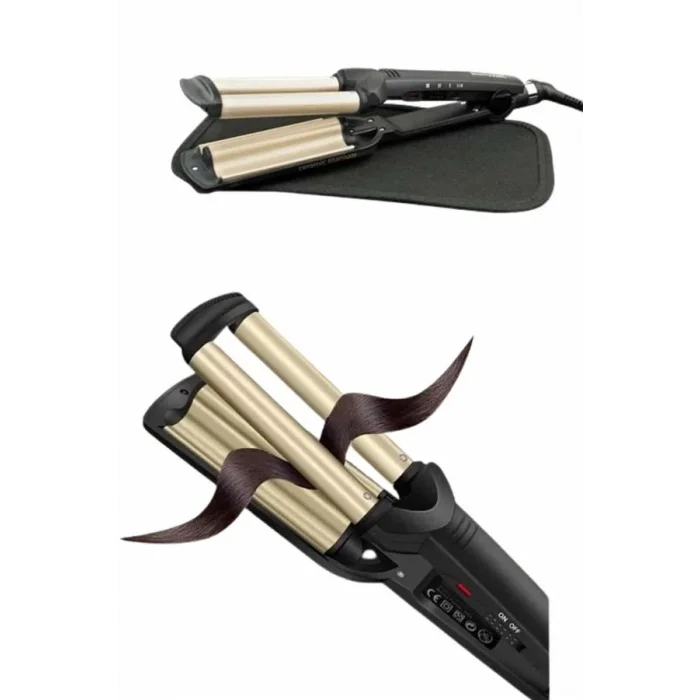  Profesyonel Seramik Kaplama Saç Şekillendirici Wag Maşa Isı Ayarlı