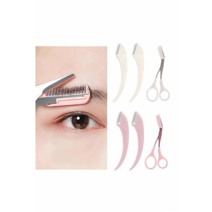 BUĞZ Profesyonel Taraklı Kaş Usturası ve Kaş Makası Bıyık Alma Kaş Usturası