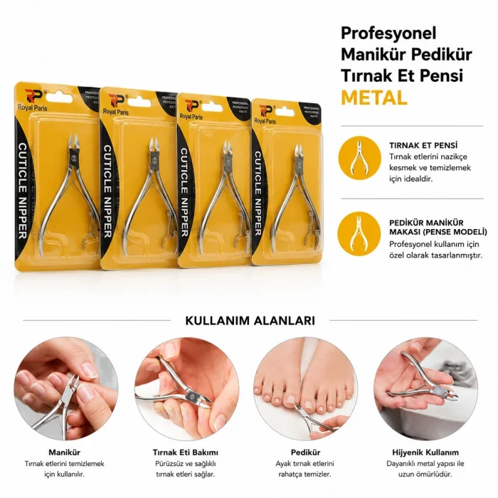 BUĞZ Profesyonel Tırnak Eti Pensi - Manikür Pedikür Makası - Metal