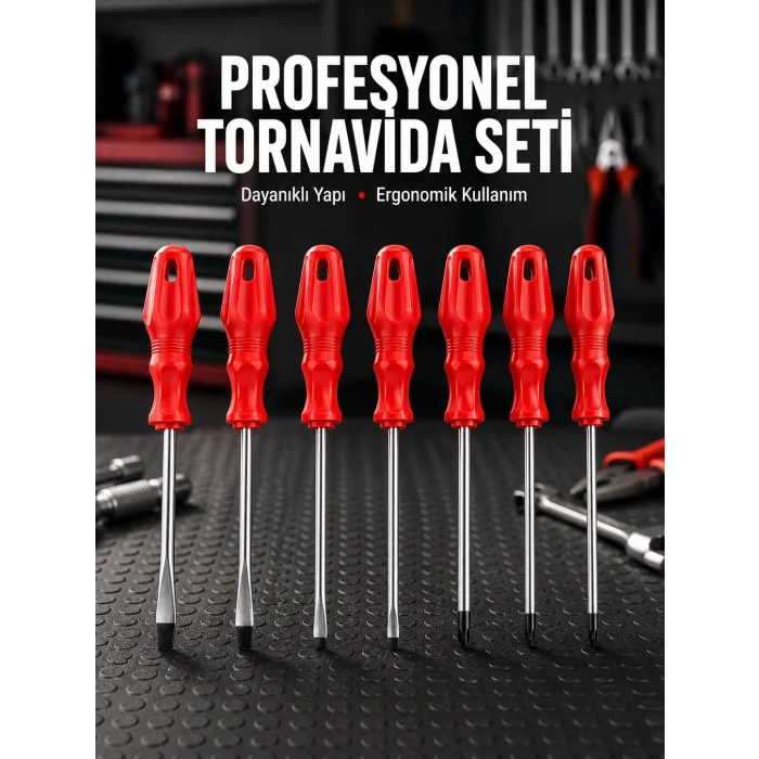 BUĞZ Profesyonel ve Günlük Kullanıma Uygun 7li Tornavida Seti
