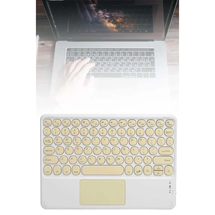 BUĞZ Profesyonel Wifi Q Klavye Bluetooth Klavye Touchpad 10.8 Inç - BUĞZ