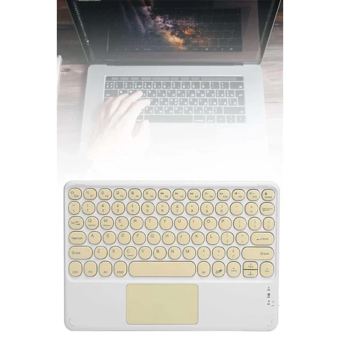 BUĞZ Profesyonel Wifi Q Klavye Bluetooth Klavye Touchpad 10.8 Inç Yeni Nesil