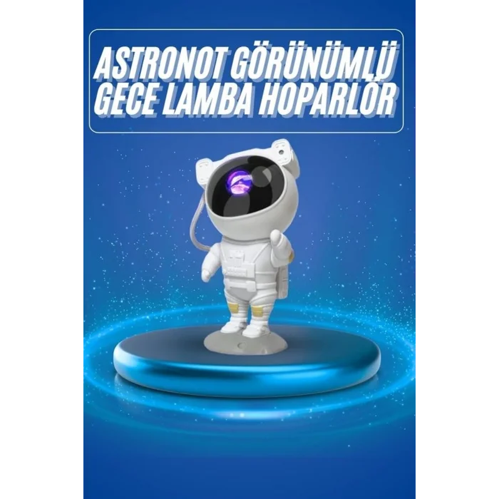 BUĞZ Projeksiyon Astronot Lamba Speaker Sevimli Astronot Bluetooth Hoparlör
