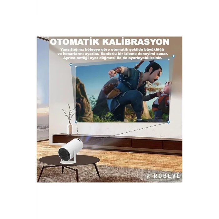 BUĞZ Projeksiyon Cihazı - Renk: Beyaz, Çözünürlük Teknolojisi: HD, Çözünürlük: 1280 x 720