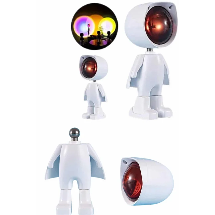  Projeksiyon Güneş Lambası Astronot Gün Batımı Projektör LED Işıklı