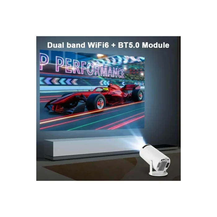 BUĞZ Projektör 4K Android 11 Dual Wifi6 260ANSI BT5.0 1080P 1280x720 çözünürlük destekli