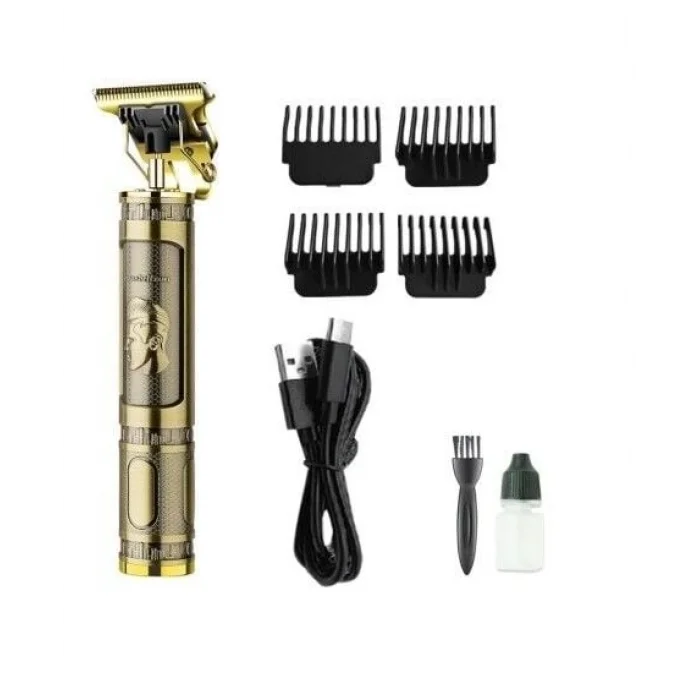 BUĞZ PS-033 Çelik Kasa Profesyonel T-bıçak Saç Sakal Ense Ve Çizim Tıraş Makinesi