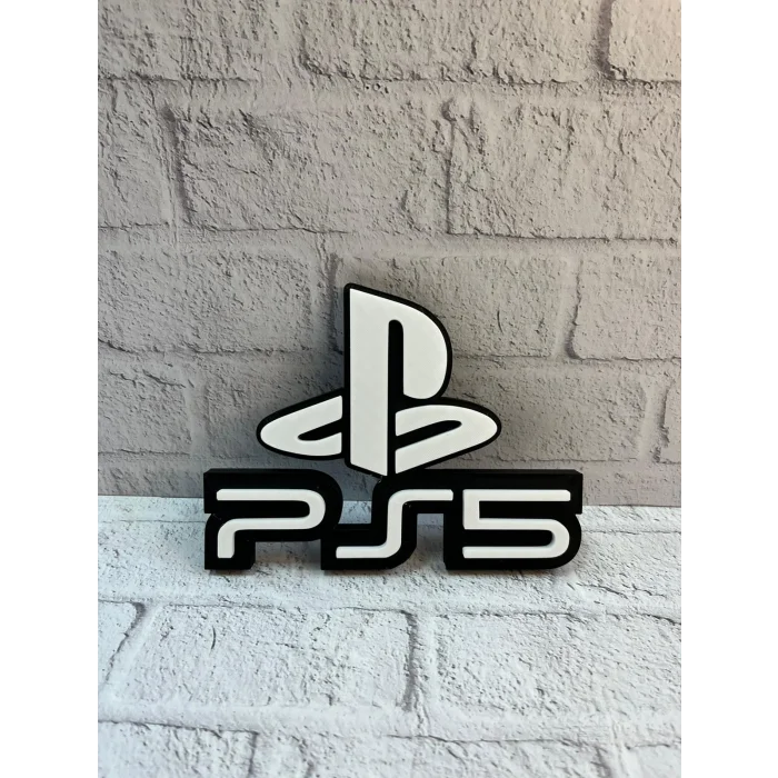 BUĞZ PS5 Logo Dekoratif Duvar Süsü Oyun Odası ve Salon Uyumu - Lisinya